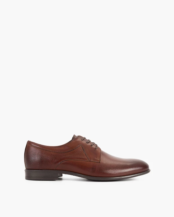 Brązowe półbuty wizytowe skórzane 2