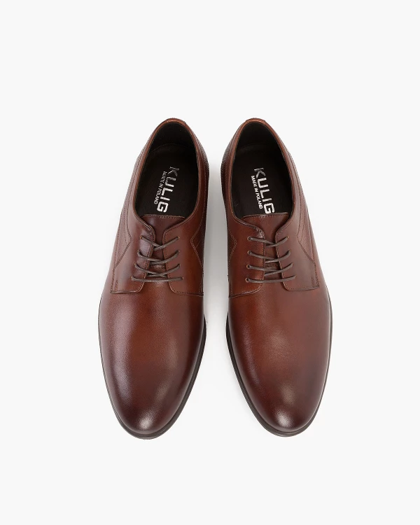 Brązowe półbuty wizytowe skórzane 4