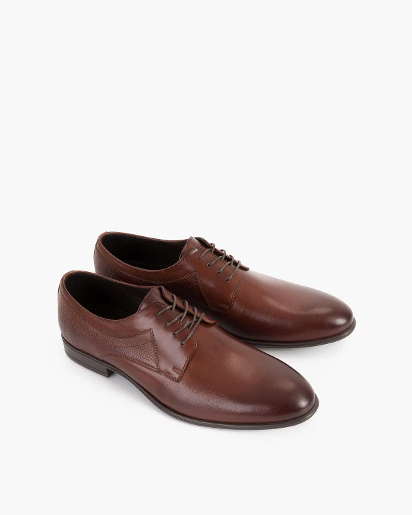 Brązowe półbuty wizytowe skórzane 3