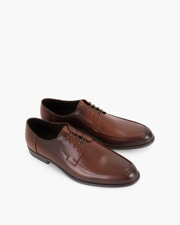 Brązowe półbuty wizytowe skórzane 3