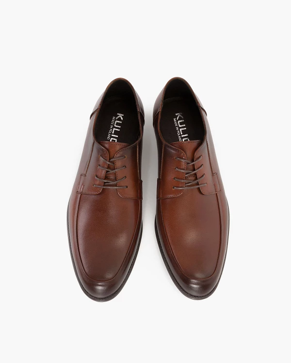 Brązowe półbuty wizytowe skórzane 4