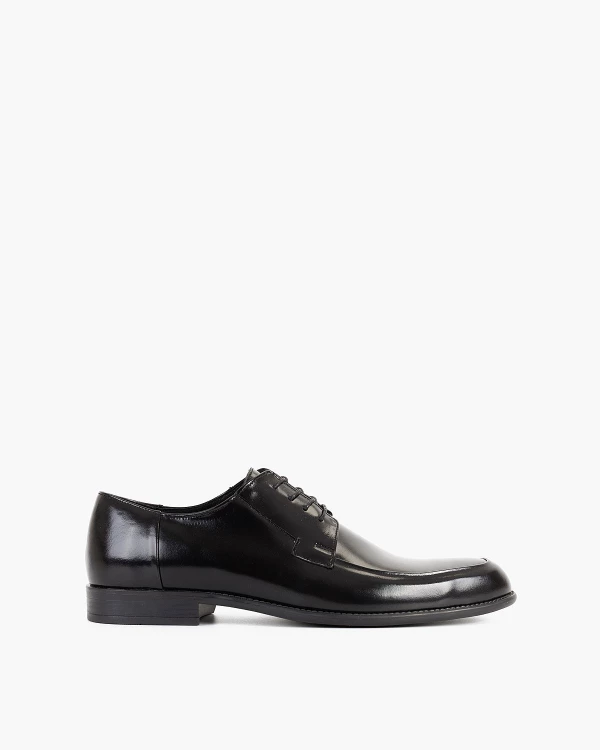 Czarne półbuty wizytowe skórzane 2