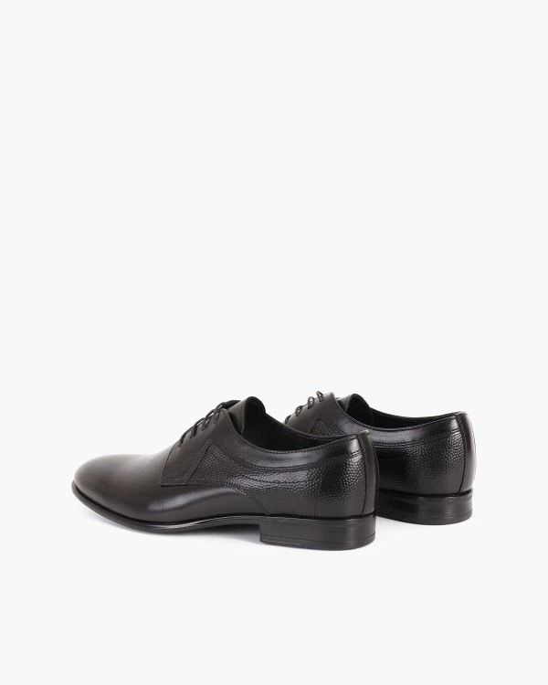 Czarne półbuty wizytowe skórzane 4