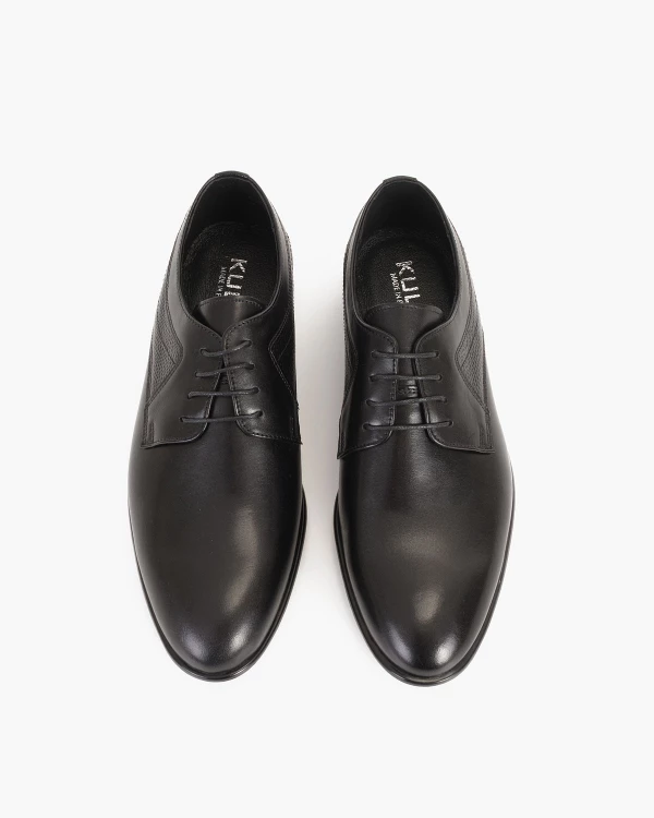 Czarne półbuty wizytowe skórzane 3