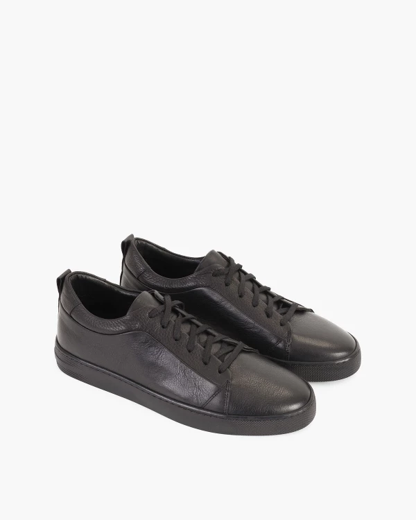 Czarne trampki męskie skórzane