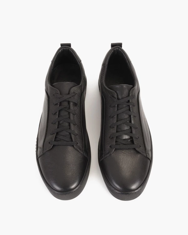 Czarne trampki męskie skórzane 3