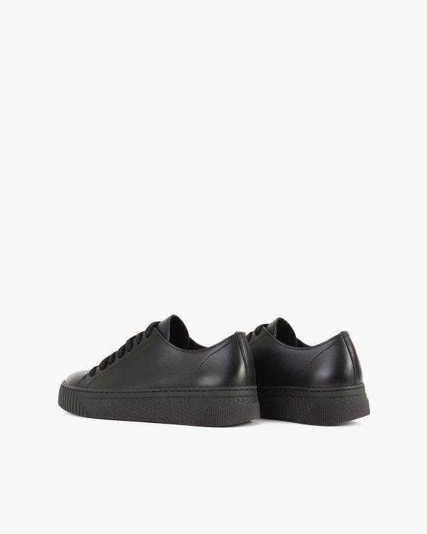 Czarne trampki damskie skórzane 5