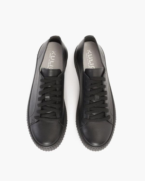 Czarne trampki damskie skórzane 4