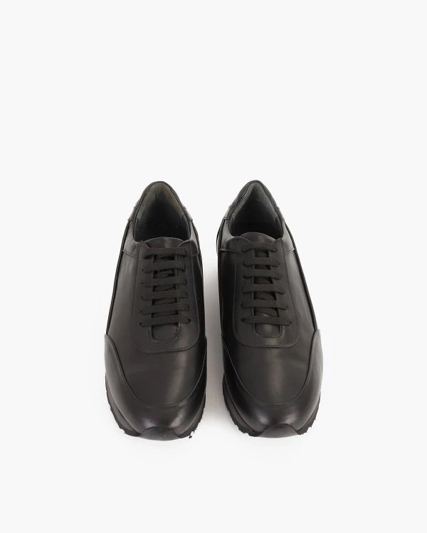 Czarne półbuty męskie skórzane 3