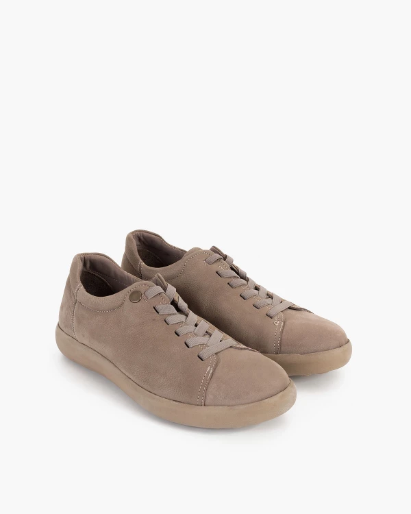 Beżowe półbuty męskie nubukowe