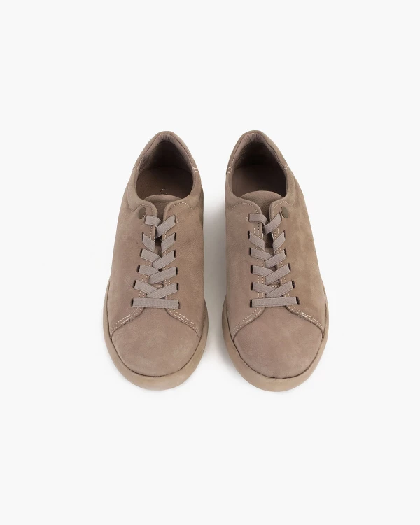 Beżowe półbuty męskie nubukowe 3