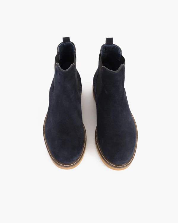 Granatowe sztyblety męskie welurowe 3