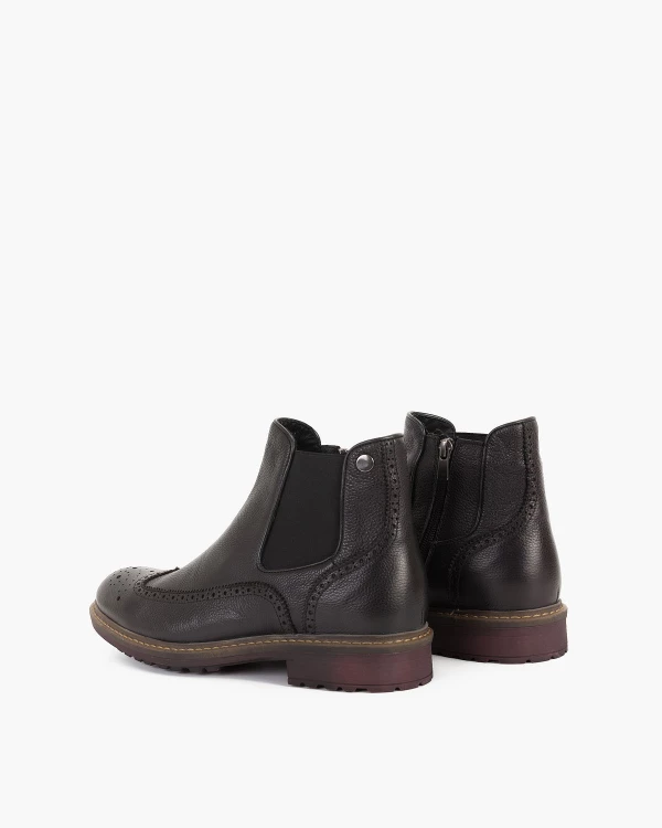 Czarne sztyblety męskie skórzane 4