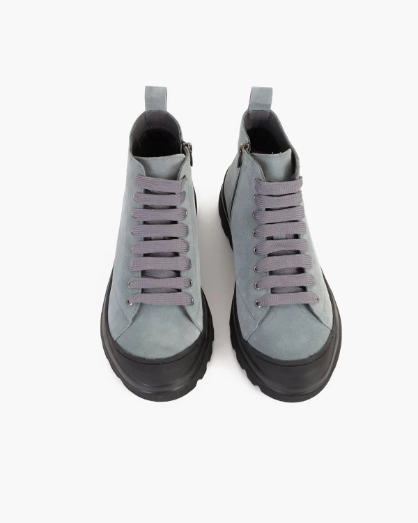 Szare kozaki męskie welurowe 3