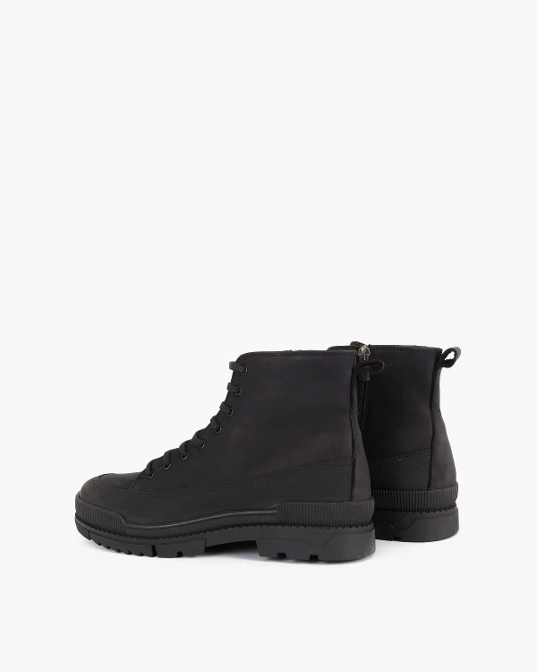 Czarne kozaki męskie nubukowe 4