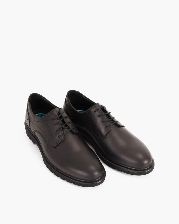 Czarne półbuty wizytowe skórzane