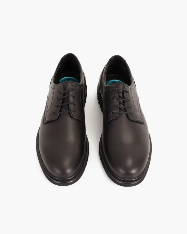 Czarne półbuty wizytowe skórzane 3