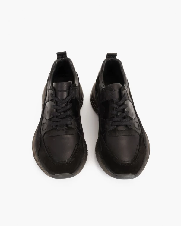 Czarne półbuty męskie zamszowe 3