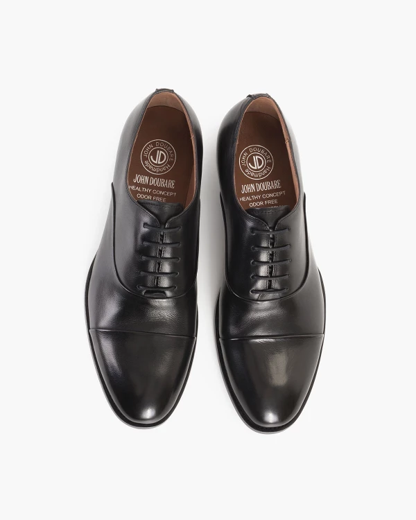 Czarne półbuty wizytowe skórzane 3