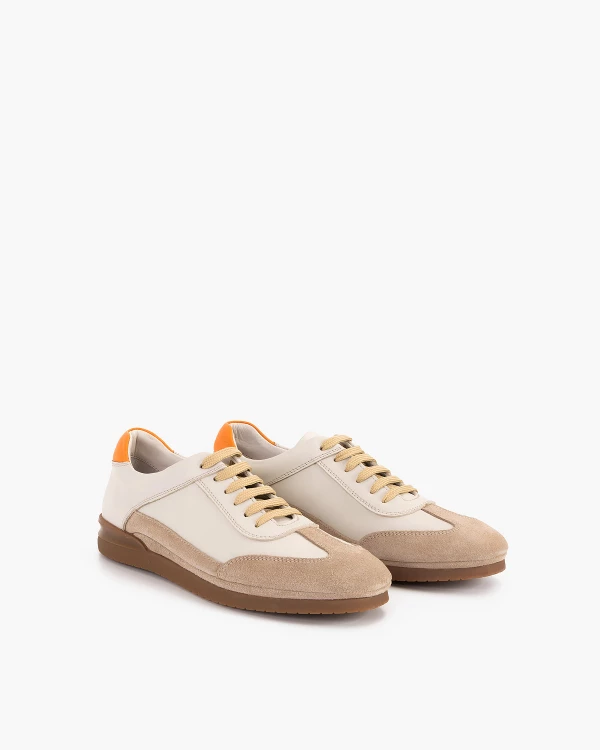 Beżowe półbuty męskie skórzane 2