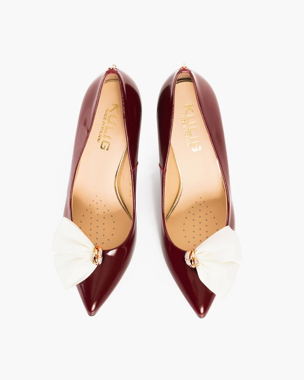 Białe klipsy do butów z cyrkoniami 3