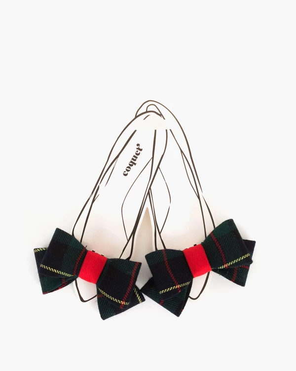 Wielokolorowe kokardki do butów w kratę 3