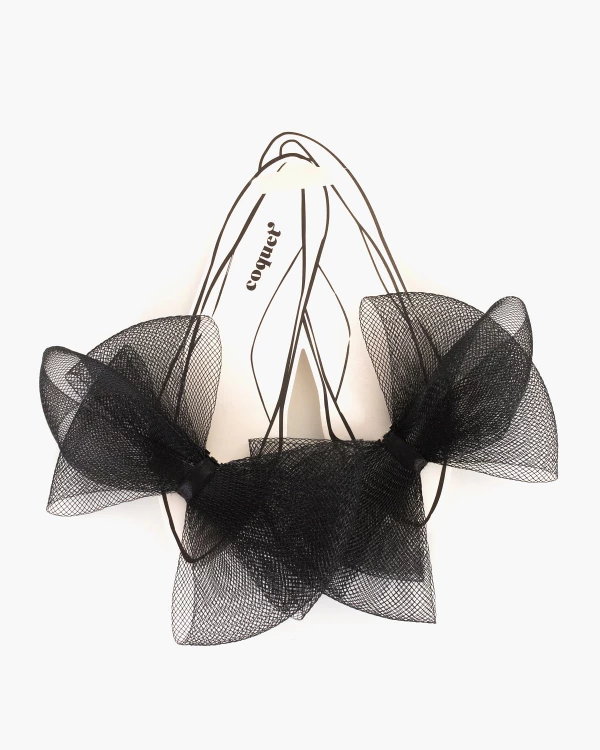 Czarne kokardki do butów 4