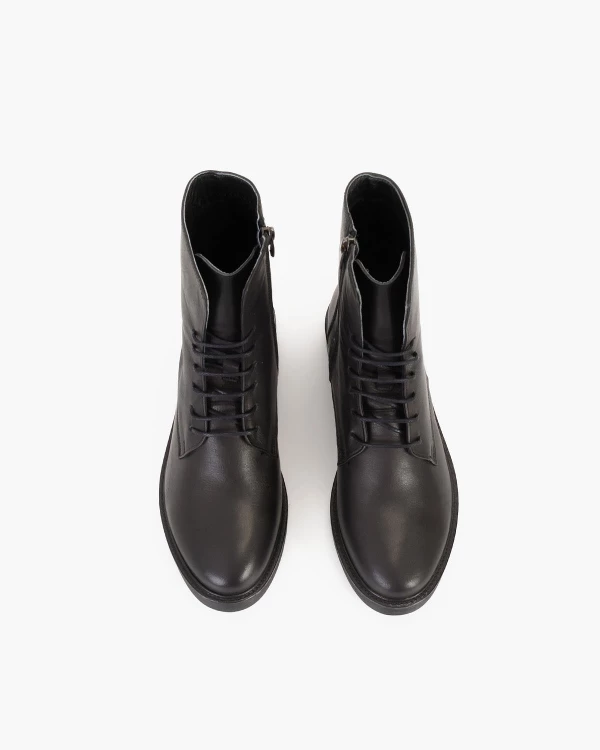 Czarne trzewiki damskie skórzane 3