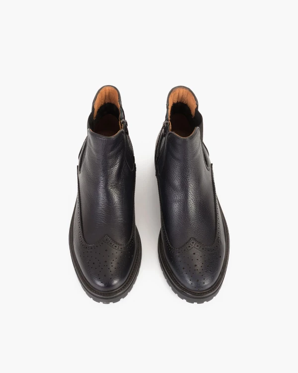 Czarne sztyblety męskie skórzane 3