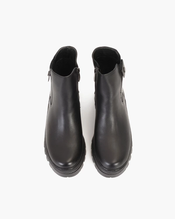 Czarne botki ze skóry ekologicznej 3