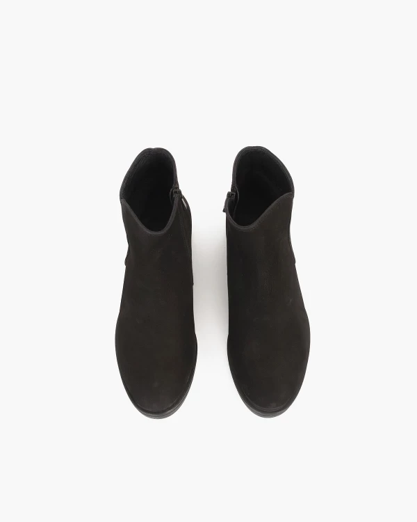 Czarne botki nubukowe 3