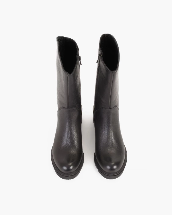 Czarne botki damskie skórzane 3