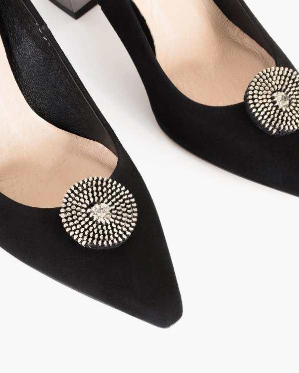 Srebrne broszki do butów