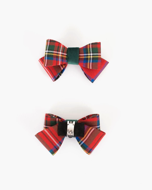 Wielokolorowe kokardki do butów w kratę 4