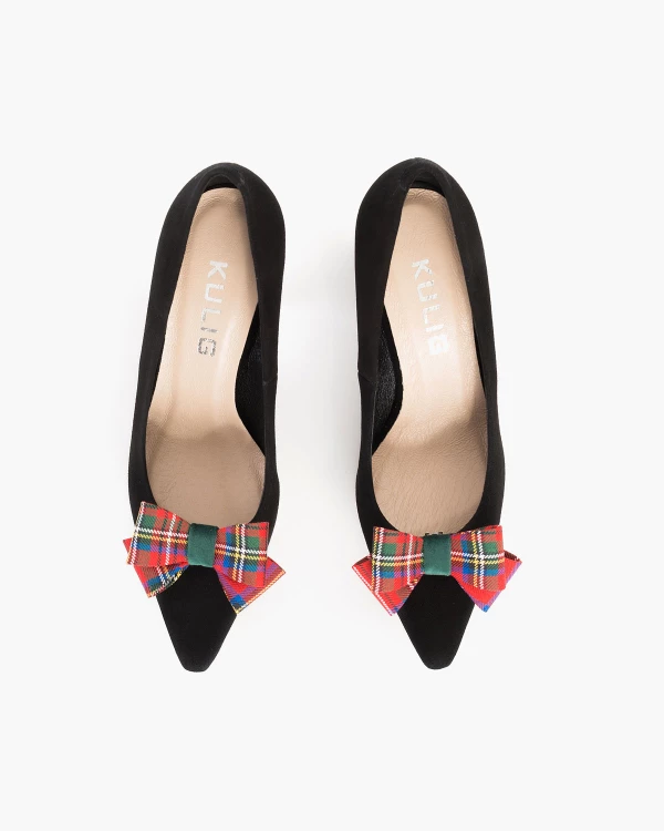 Wielokolorowe kokardki do butów w kratę 3