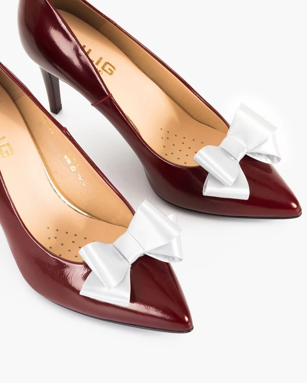 Srebrne kokardki do butów