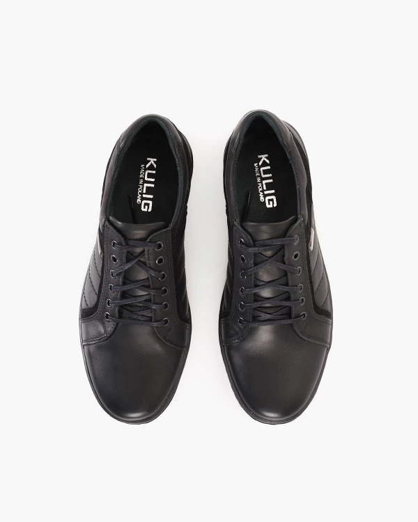 Czarne półbuty męskie skórzane 3