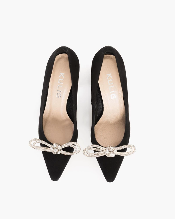 Srebrne klipsy do butów z cyrkoniami 3