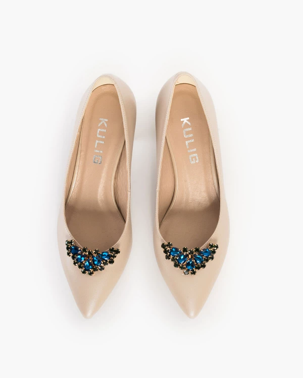 Wielokolorowe klipsy do butów z kamieniami 3