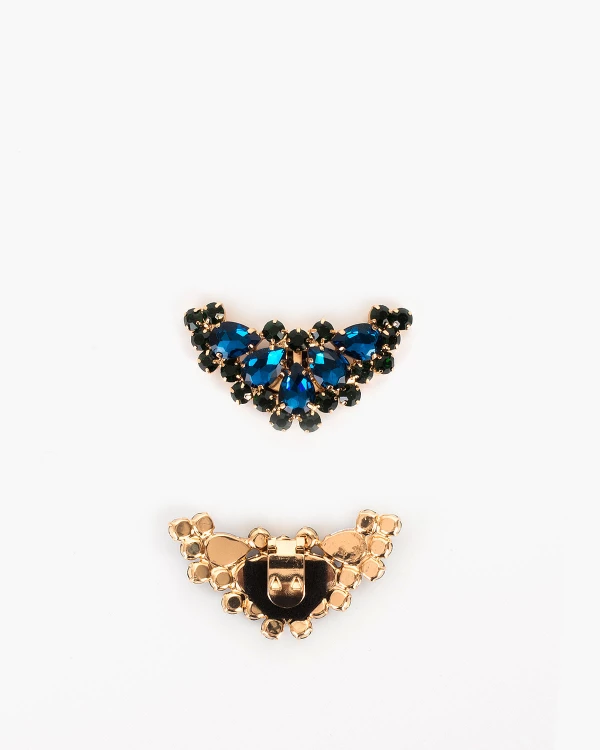 Wielokolorowe klipsy do butów z kamieniami 4