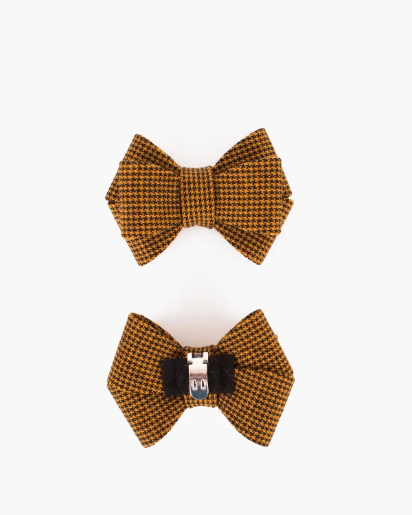 Brązowo-czarne kokardki do butów 4