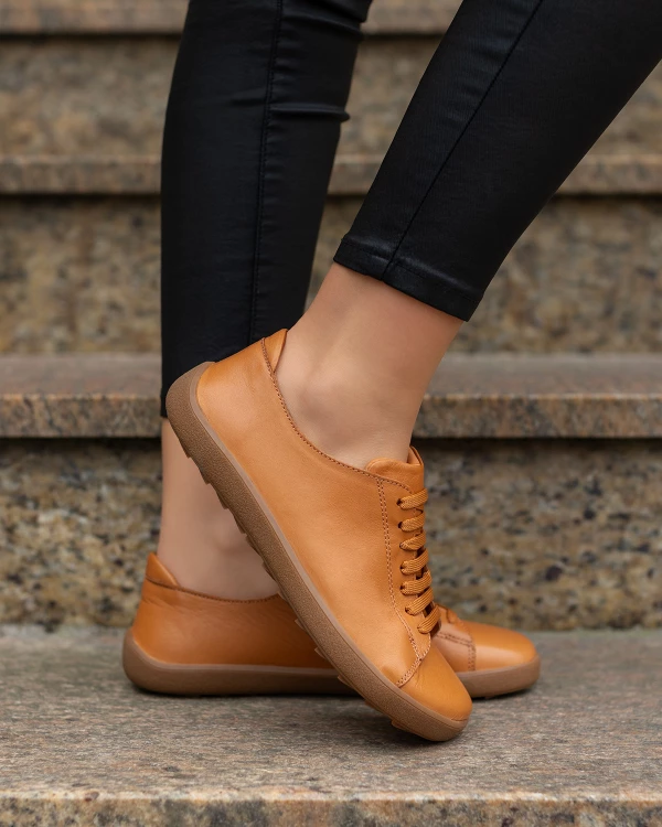 Rude półbuty damskie barefoot ze skóry licowej