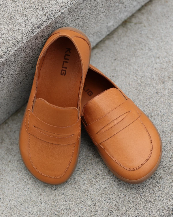 Rude mokasyny damskie z naturalnej skóry licowej 4