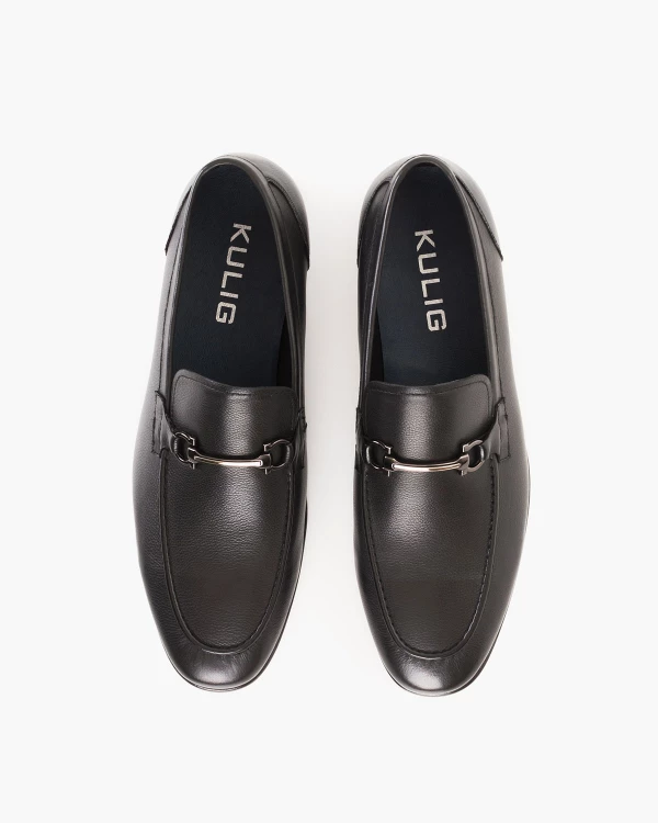 Czarne mokasyny męskie z naturalnej skóry licowej 3