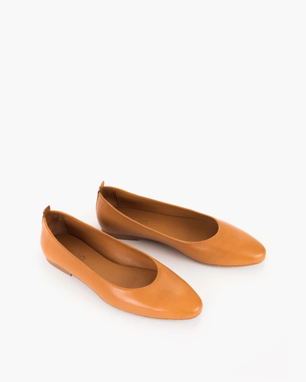 Rude baleriny damskie z naturalnej skóry licowej 5