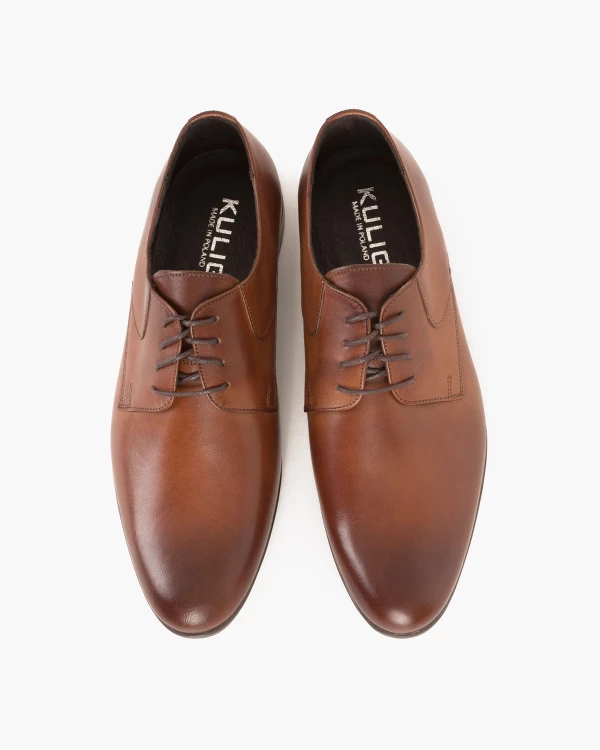 Brązowe półbuty wizytowe skórzane 081