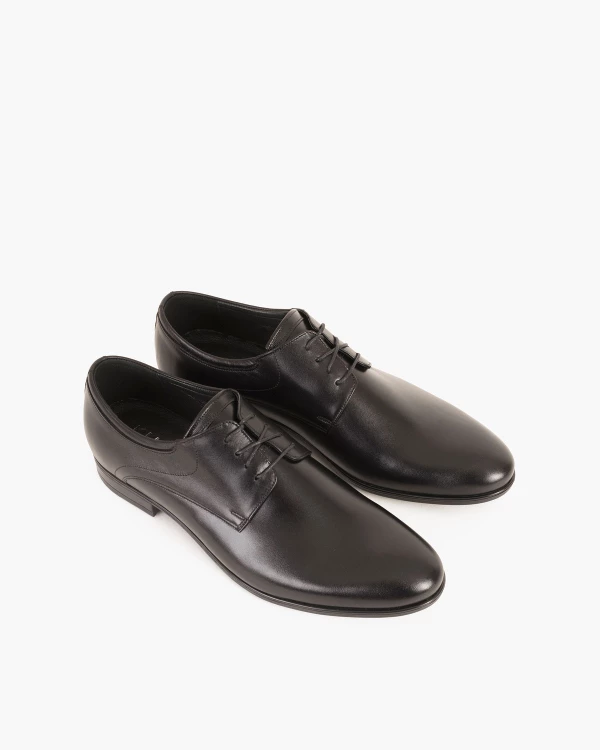 Czarne półbuty wizytowe skórzane