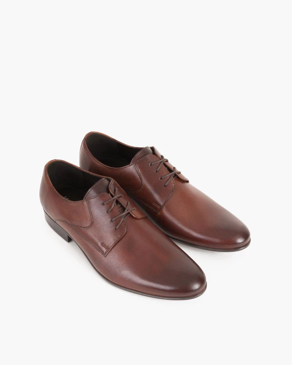 Brązowe półbuty wizytowe skórzane 081