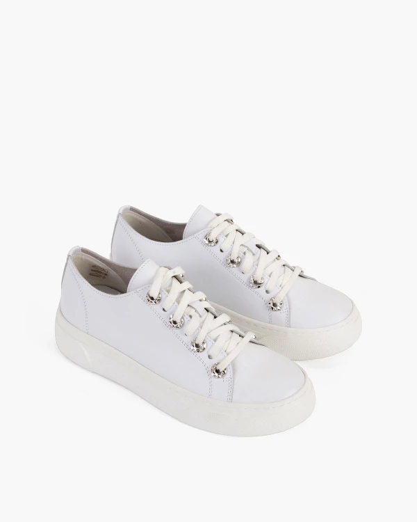 Białe trampki damskie skórzane 5