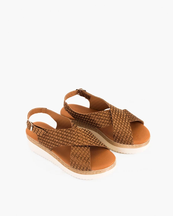 Brązowe sandały damskie skórzane 5